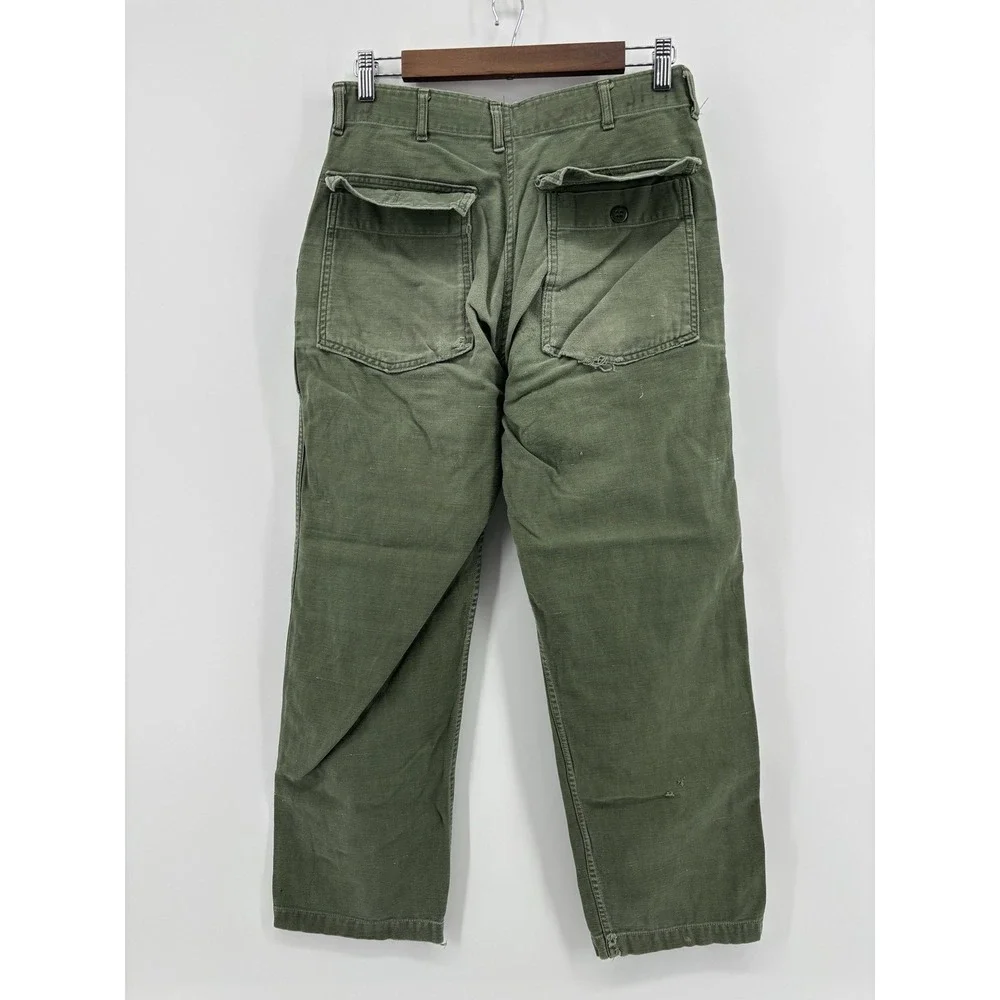 US Army OG-107 Type I Fatigue Pants Trousers Vietnam Cotton Sateen Green 30x28